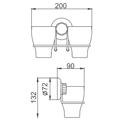 F 3908 Держатель + 2 стакана